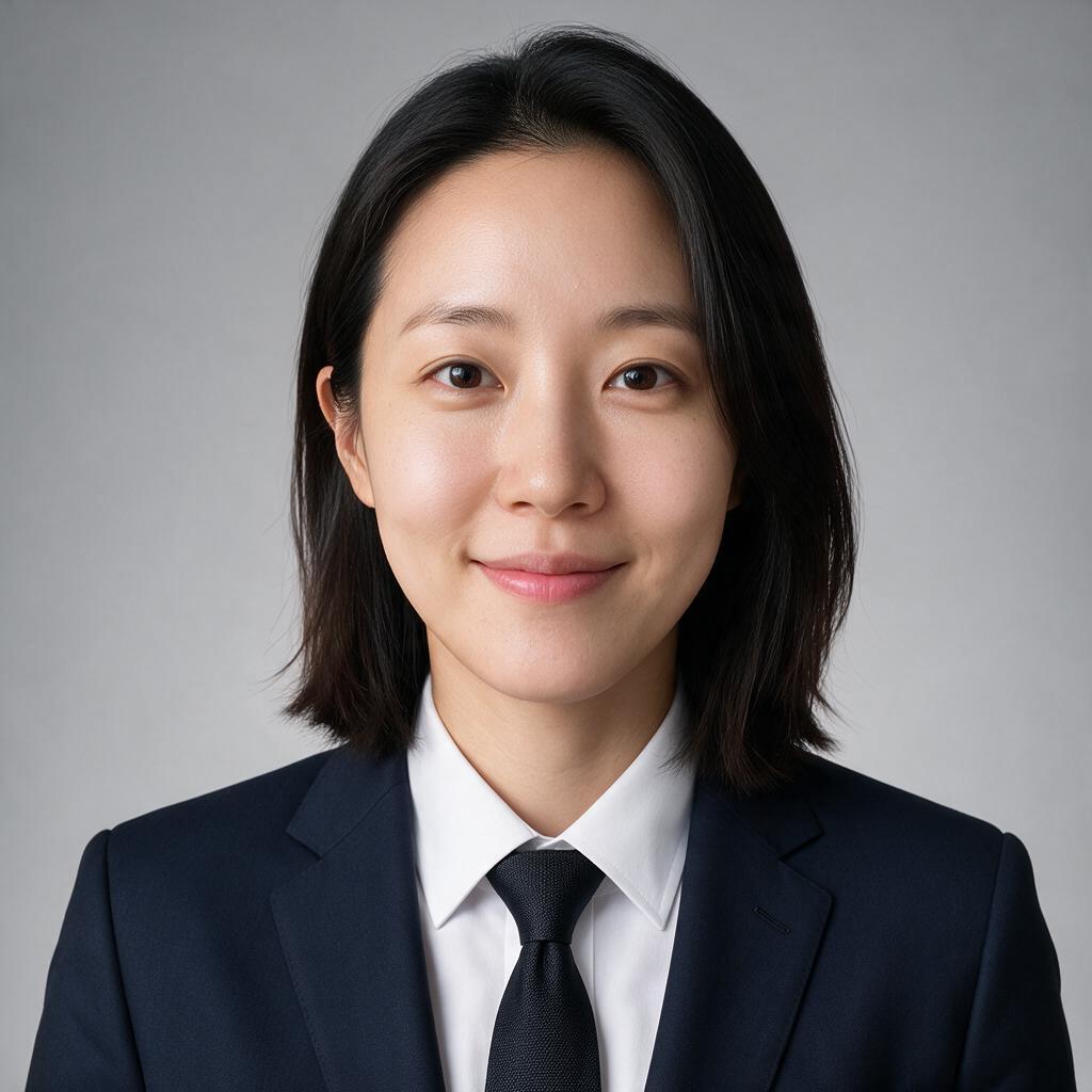 AI resume photo with a formal outfit and solid light background