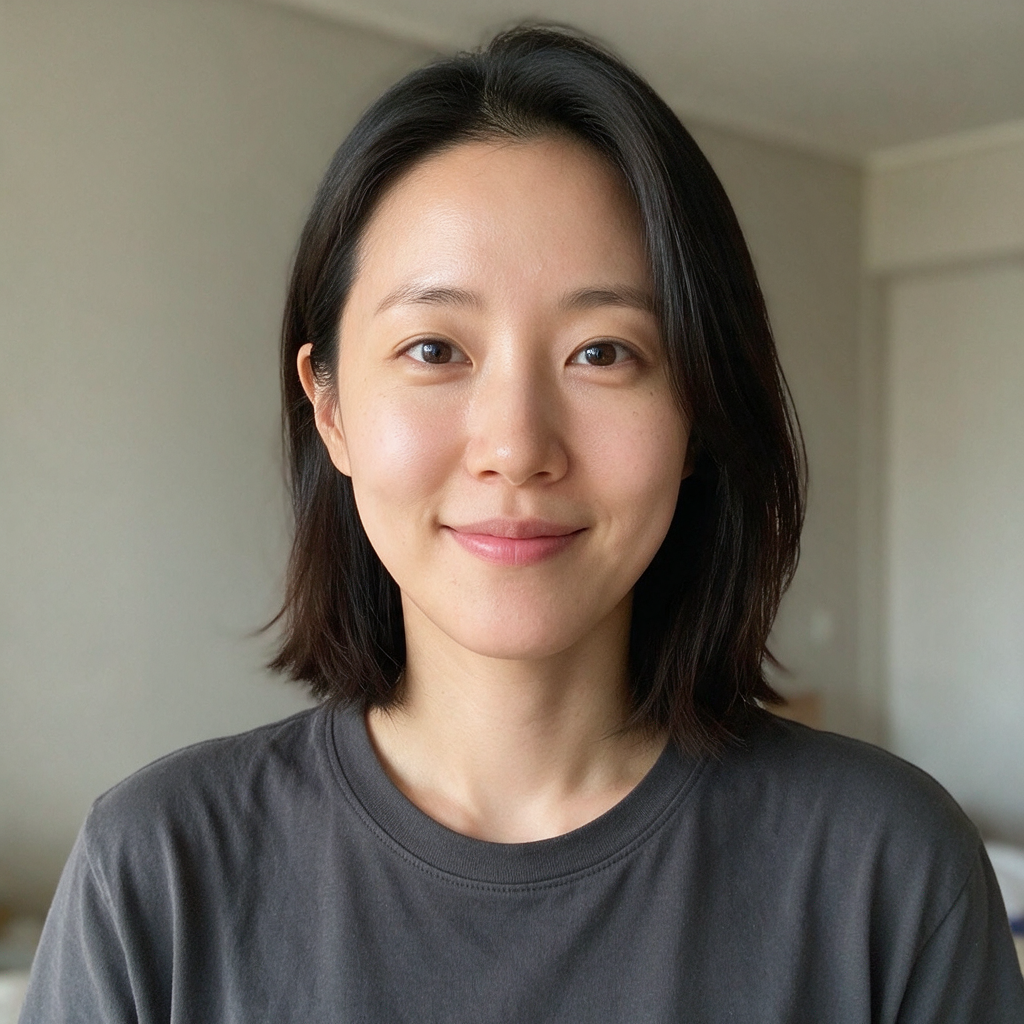 Clear source portrait with the face, hair, and shoulders visible