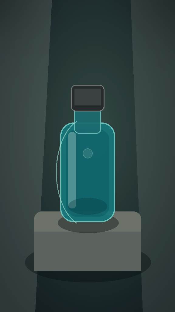 Publication-safe first frame showing an unbranded teal perfume bottle used for the MiniMax H3 image-to-video example