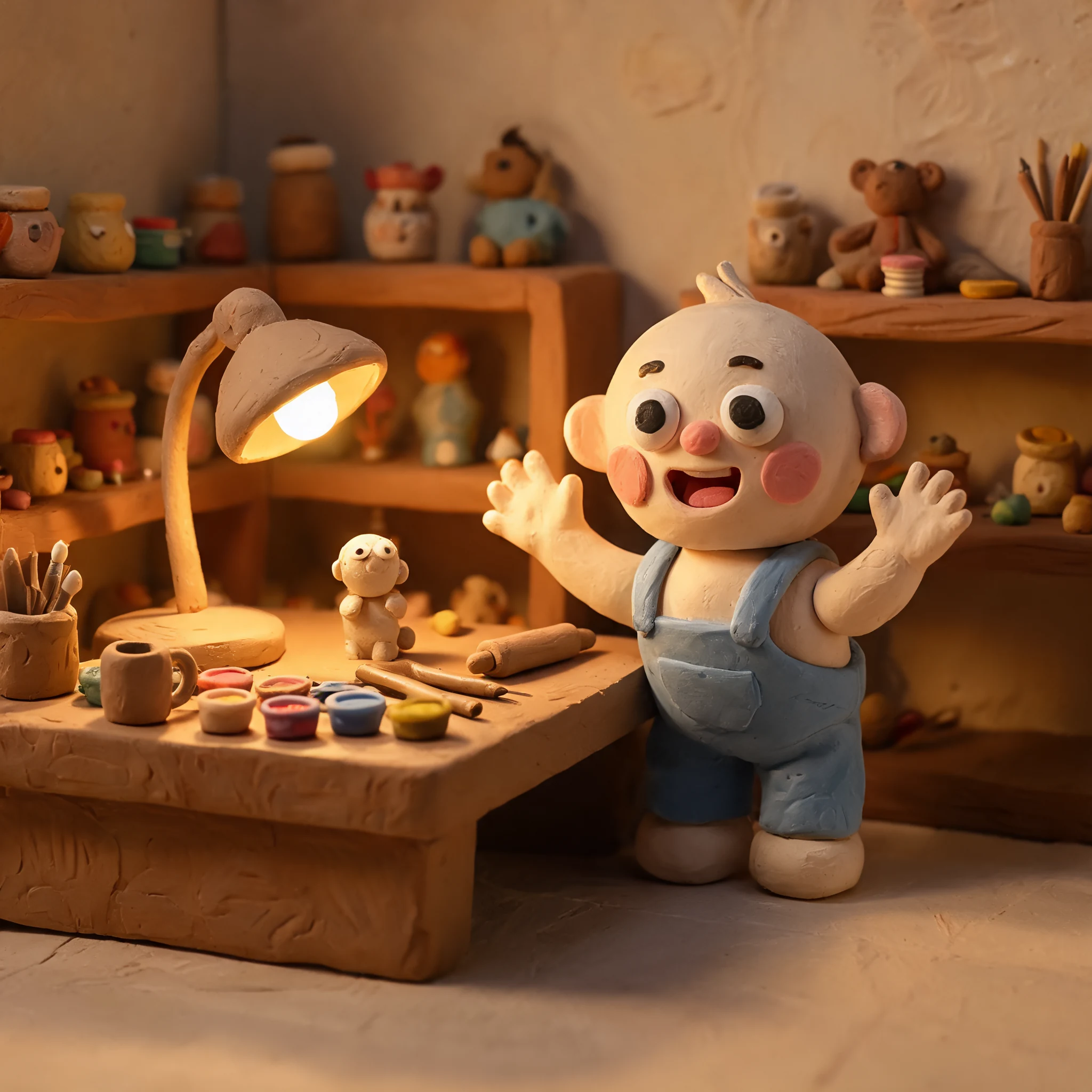 Text to Clay Scene